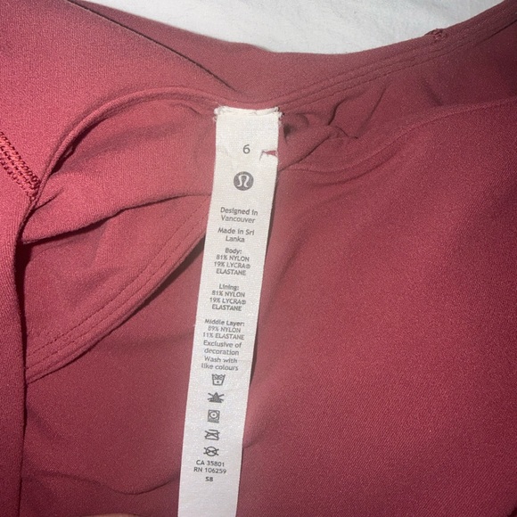 lululemon athletica Burgundy Crop Top - Picture 3 of 3